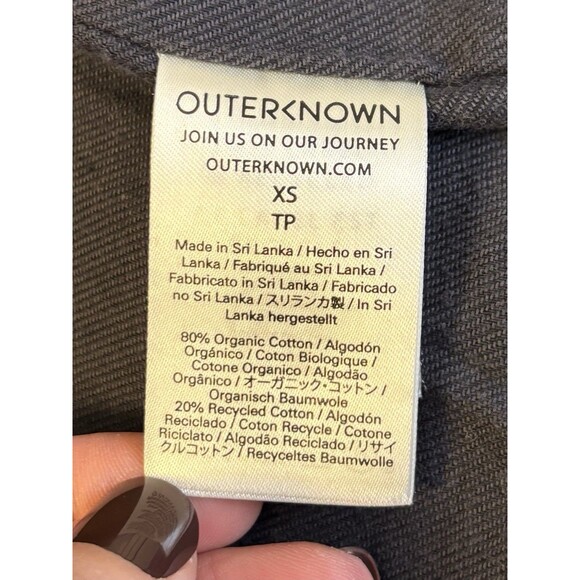 OUTERKNOWN Cloud Weave Shirt Jacket Women XS Blue Plaid Heavy Shacket Pockets - Picture 10 of 15